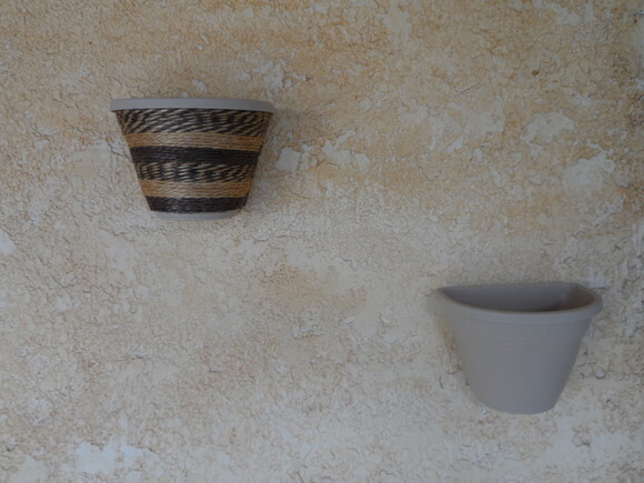 Vaso Parede Decorado com Sisal