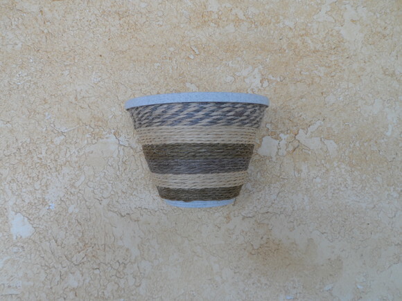 Vaso Parede Decorado com Sisal