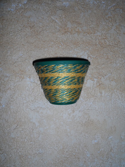 Vaso Parede Decorado com Sisal