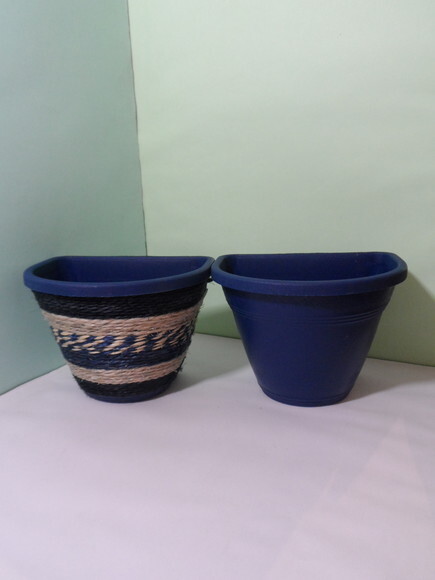 Vaso Parede Decorado com Sisal