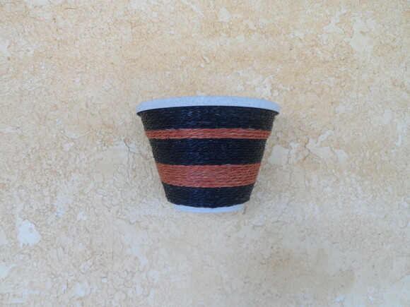 Vaso Parede Decorado com Sisal