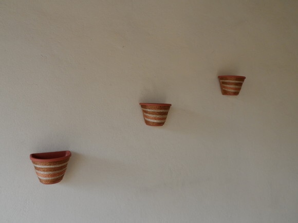 Vaso Parede Decorado com Sisal