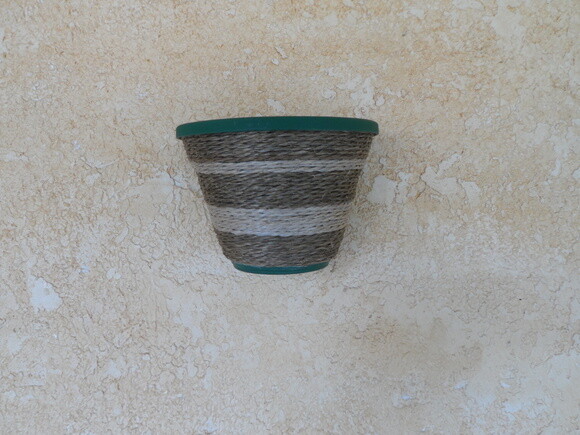 Vaso Parede Decorado com Sisal