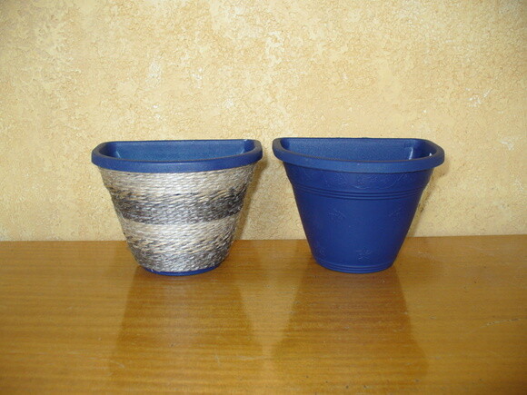 Vaso Parede Decorado com Sisal