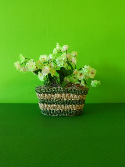 Arranjo Floral em Floreira de Sisal