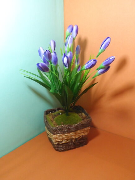Arranjo Floral em Vaso de Sisal