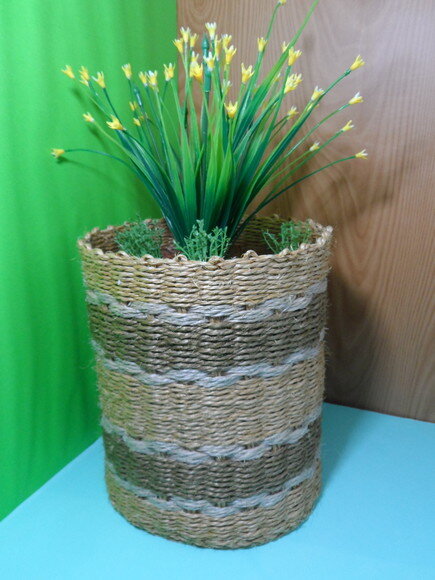Arranjo Floral em Vaso de Sisal