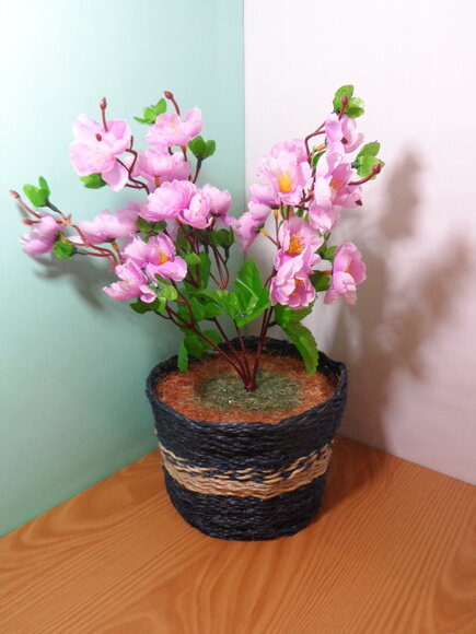 Arranjo Floral em Vaso de Sisal