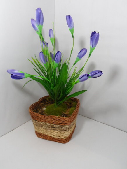 Arranjo Floral em Vaso de Sisal