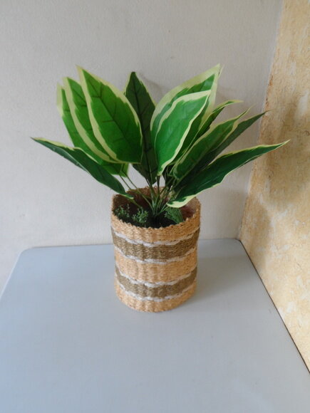 Arranjo Floral em Vaso de Sisal