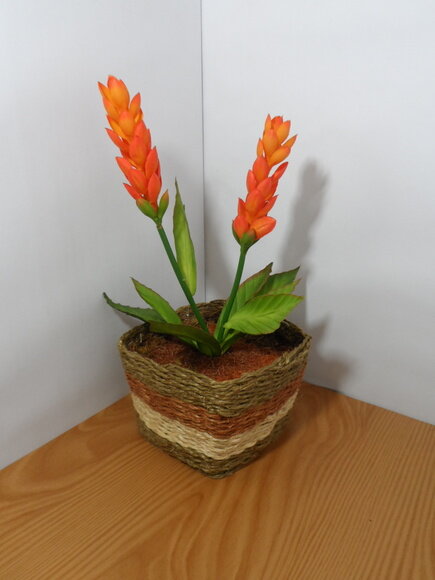 Arranjo Floral em Vaso de Sisal