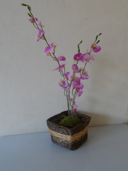 Arranjo Floral em Vaso de Sisal