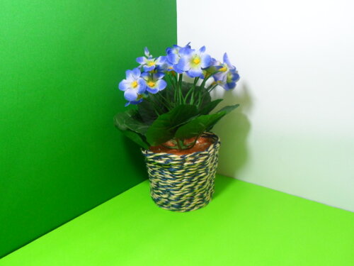 Arranjo Floral em Vaso de Sisal