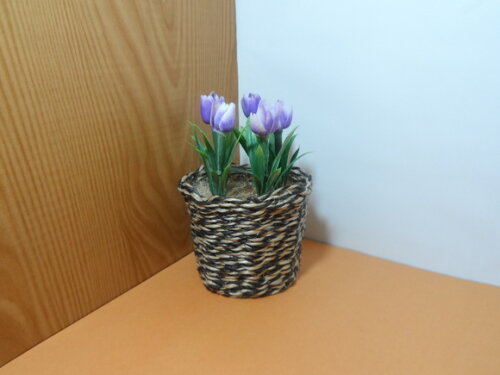 Arranjo Floral em Vaso de Sisal