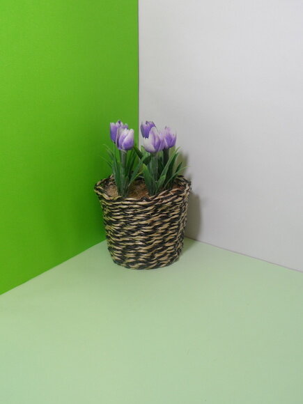 Arranjo Floral em Vaso de Sisal