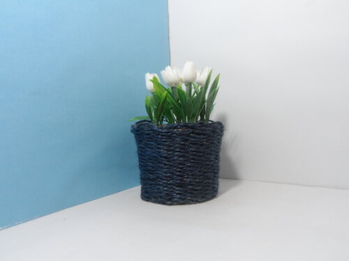 Arranjo Floral em Vaso de Sisal