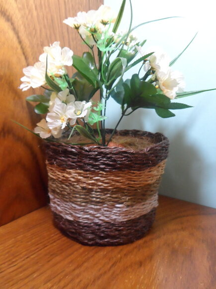 Arranjo Floral em Vaso de Sisal