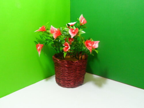 Arranjo Floral em Vaso de Sisal
