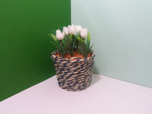 Arranjo Floral em Vaso de Sisal