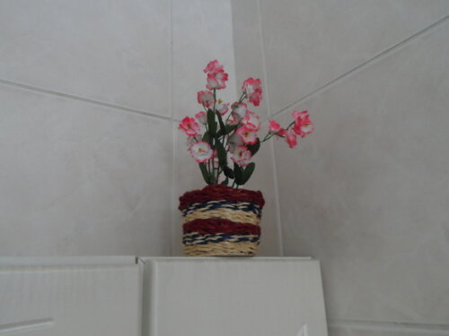 Arranjo Floral em Vaso de Sisal
