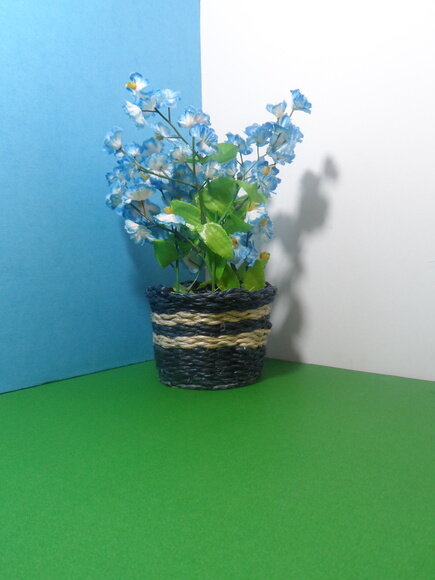 Arranjo Floral em Vaso de Sisal