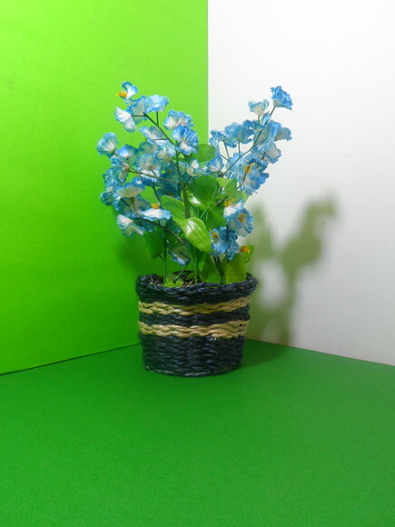 Arranjo Floral em Vaso de Sisal