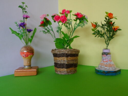 Arranjo Floral em Vaso de Sisal
