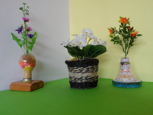 Arranjo Floral em Vaso de Sisal