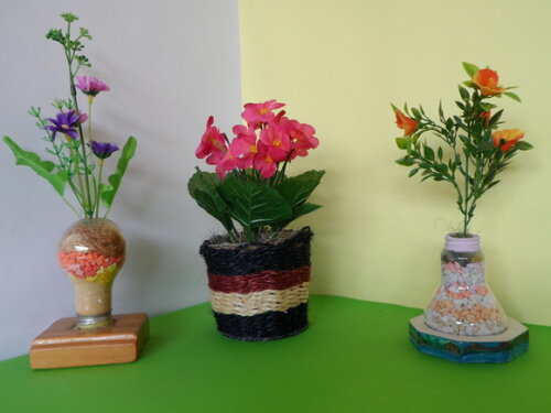 Arranjo Floral em Vaso de Sisal