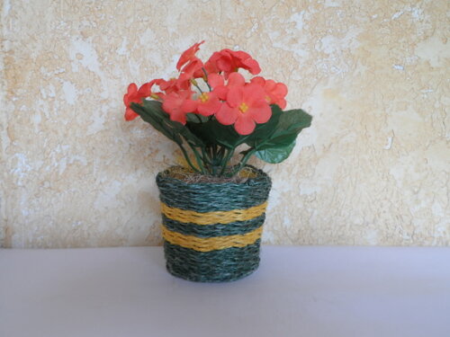 Arranjo Floral em Vaso de Sisal