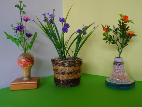 Arranjo Floral em Vaso de Sisal