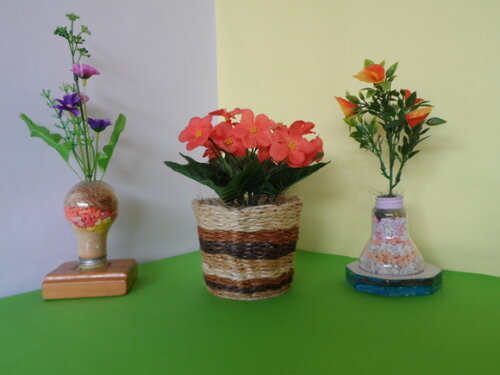 Arranjo Floral em Vaso de Sisal