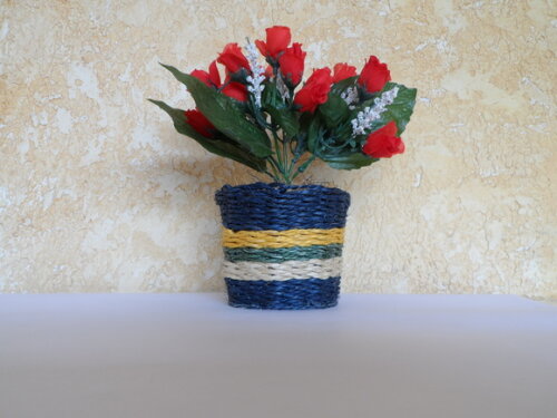 Arranjo Floral em Vaso de Sisal