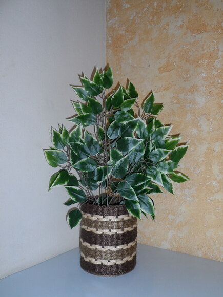 Arranjo Floral em Vaso de Sisal