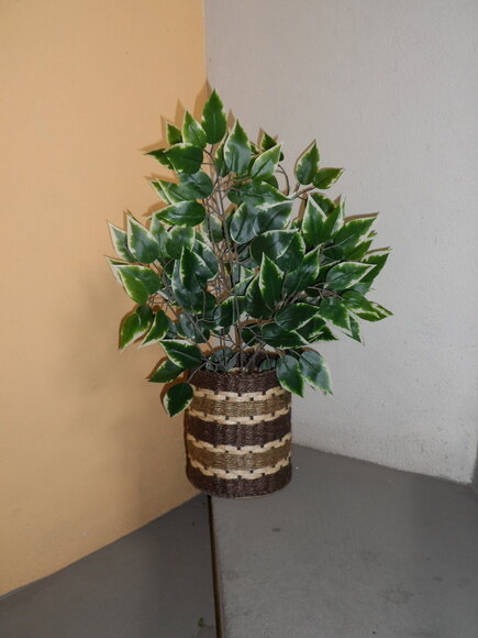 Arranjo Floral em Vaso de Sisal
