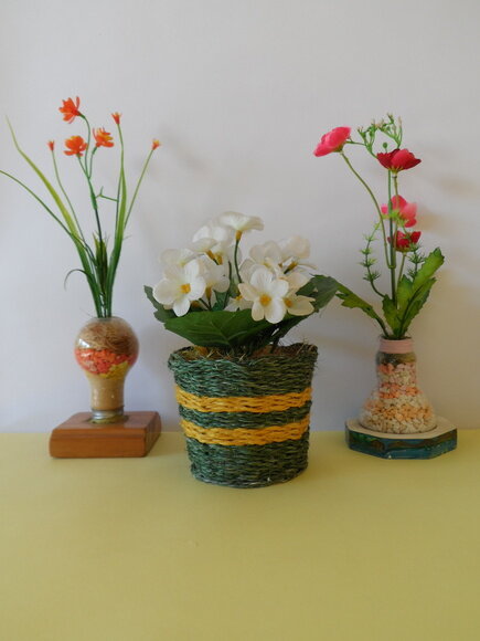 Arranjo Floral em Vaso de Sisal