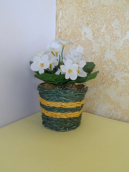 Arranjo Floral em Vaso de Sisal