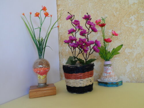 Arranjo Floral em Vaso de Sisal