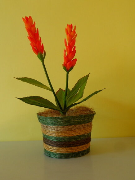 Arranjo Floral em Vaso de Sisal