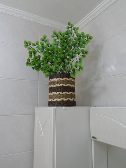 Arranjo Floral em Vaso de Sisal