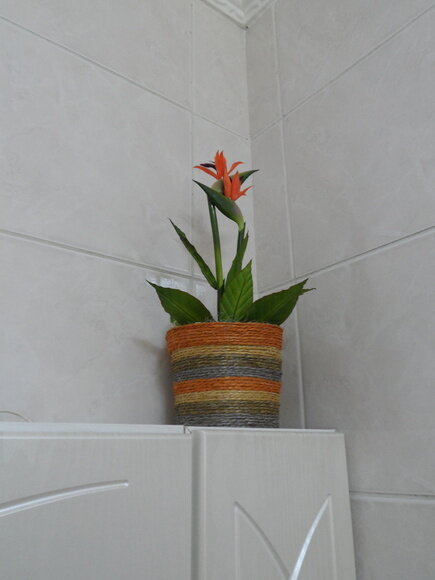 Arranjo Floral em Vaso de Sisal