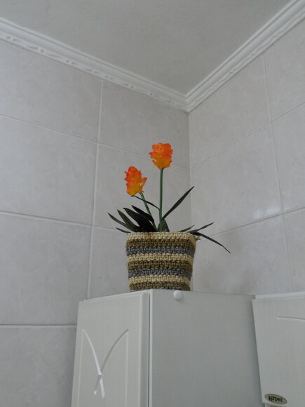 Arranjo Floral em Vaso de Sisal