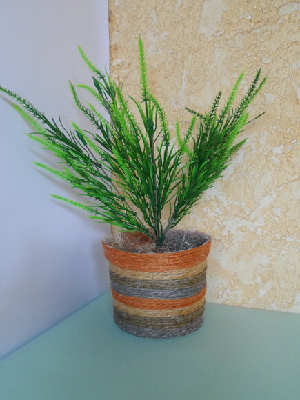 Arranjo Floral em Vaso de Sisal