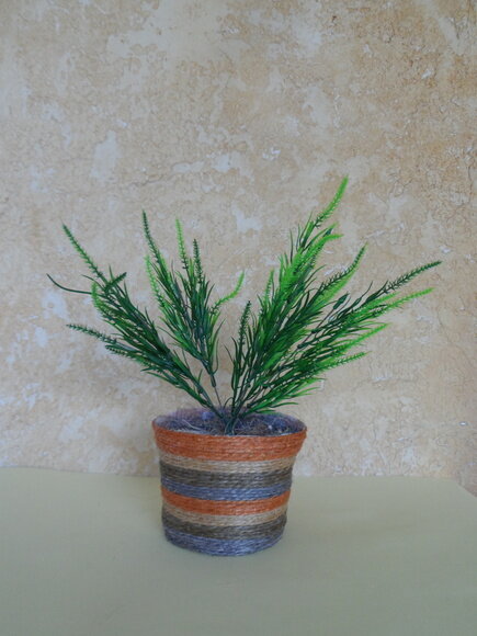 Arranjo Floral em Vaso de Sisal