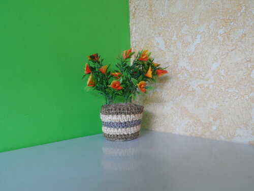 Arranjo Floral em Vaso de Sisal