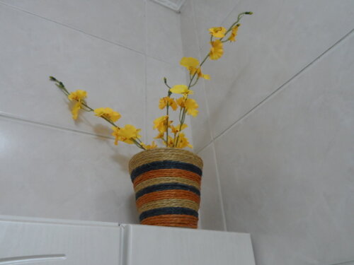 Arranjo Floral em Vaso de Sisal