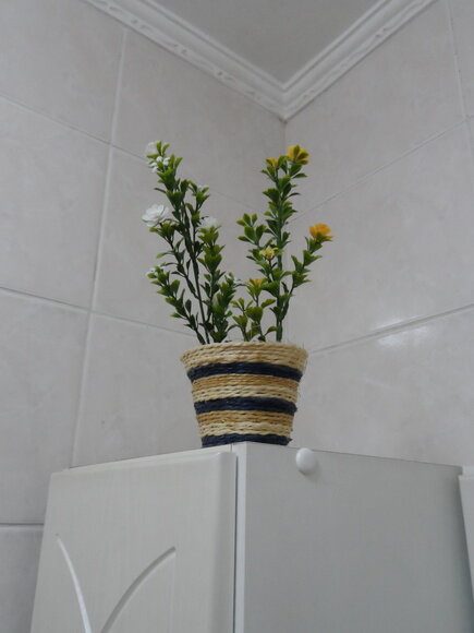 Arranjo Floral em Vaso de Sisal