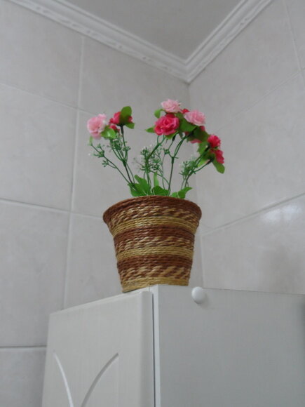 Arranjo Floral em Vaso de Sisal