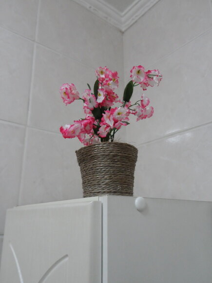 Arranjo Floral em Vaso de Sisal