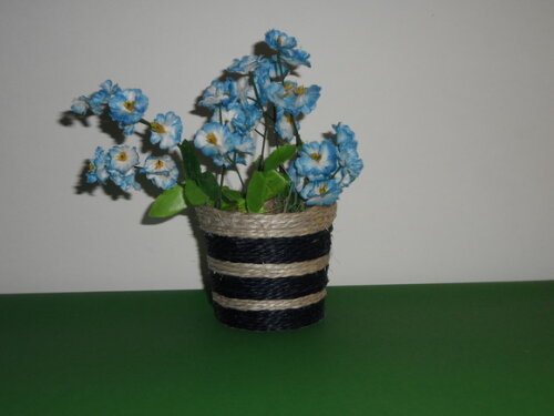 Arranjo Floral em Vaso de Sisal